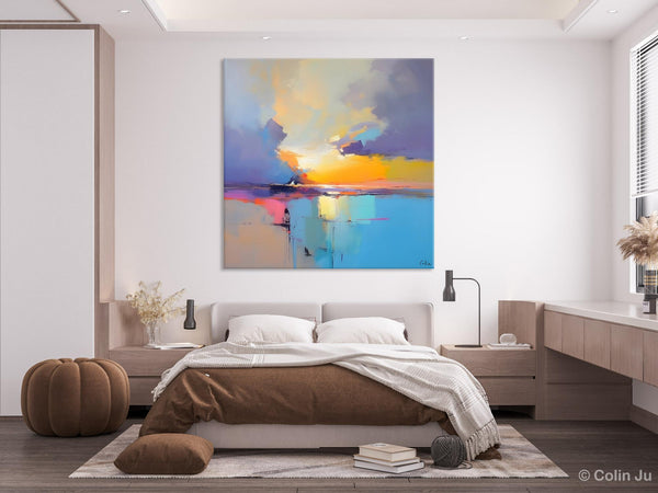 Original Modern Wall Art Painting, Abstract Landscape Paintings, Canvas Painting for Living Room, Oversized Contemporary Abstract Artwork