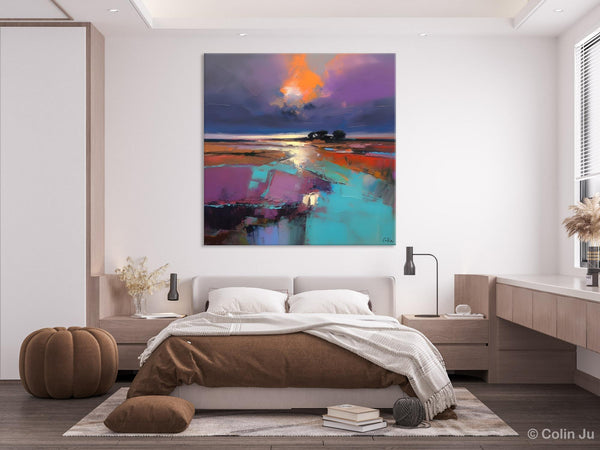 Canvas Painting for Living Room, Original Modern Wall Art Painting, Abstract Landscape Paintings, Oversized Contemporary Abstract Artwork