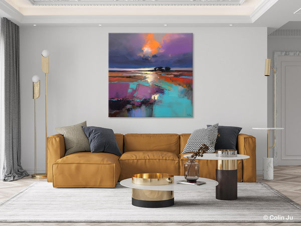 Canvas Painting for Living Room, Original Modern Wall Art Painting, Abstract Landscape Paintings, Oversized Contemporary Abstract Artwork