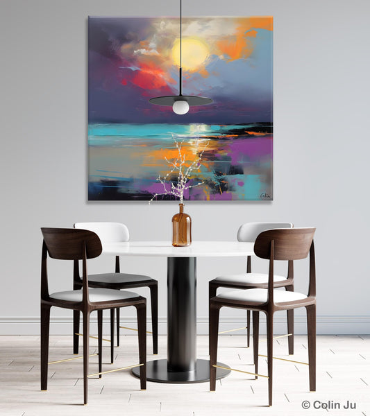 Abstract Landscape Paintings, Simple Wall Art Ideas, Original Landscape Abstract Painting, Large Landscape Canvas Paintings, Buy Art Online-Silvia Home Craft