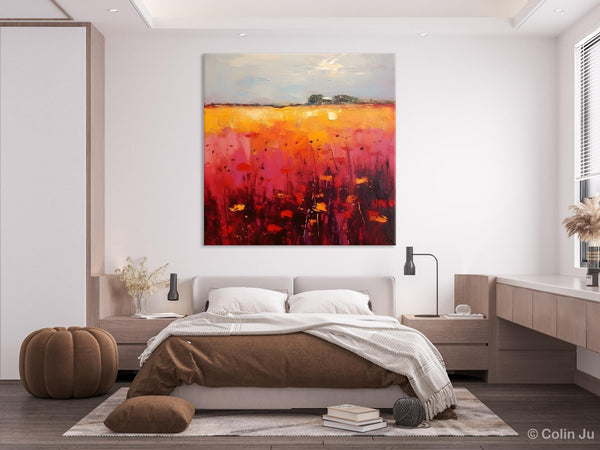 Contemporary Wall Art Paintings, Large Acrylic Paintings on Canvas, Abstract Landscape Paintings for Living Room, Landscape Canvas Art-Silvia Home Craft
