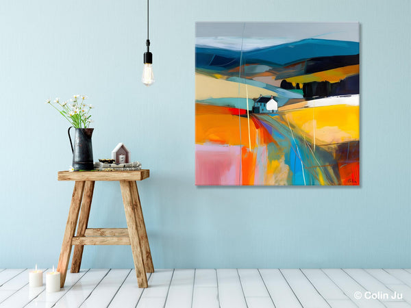 Contemporary Abstract Artwork, Acrylic Painting for Living Room, Oversized Wall Art Paintings, Original Modern Artwork on Canvas-Silvia Home Craft