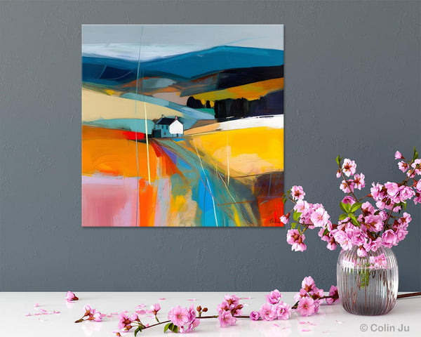 Contemporary Abstract Artwork, Acrylic Painting for Living Room, Oversized Wall Art Paintings, Original Modern Artwork on Canvas-Silvia Home Craft