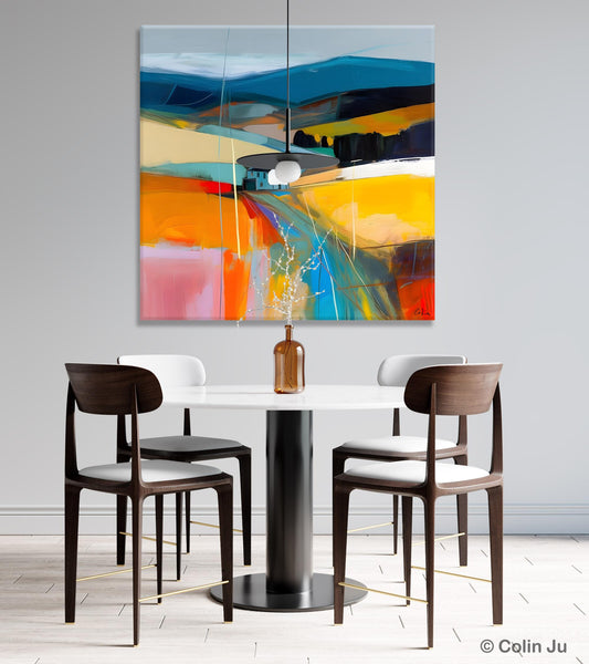 Contemporary Abstract Artwork, Acrylic Painting for Living Room, Oversized Wall Art Paintings, Original Modern Artwork on Canvas-Silvia Home Craft