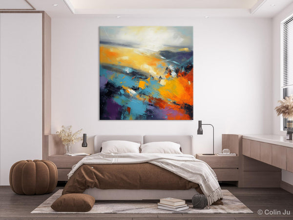 Acrylic Painting for Living Room, Heavy Texture Painting, Contemporary Abstract Artwork, Oversized Wall Art Paintings, Original Modern Paintings on Canvas-Silvia Home Craft