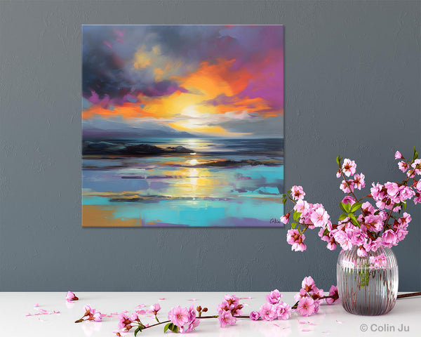 Large Art Painting for Living Room, Original Landscape Canvas Art, Contemporary Acrylic Painting on Canvas, Oversized Landscape Wall Art Paintings