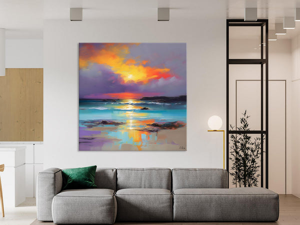 Abstract Landscape Painting for Living Room, Original Landscape Wall Art, Landscape Oil Paintings, Landscape Canvas Art, Hand Painted Canvas Art