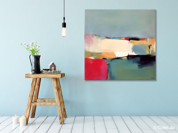 Contemporary Abstract Artwork, Acrylic Painting for Living Room, Oversized Wall Art Paintings, Original Modern Paintings on Canvas-Silvia Home Craft