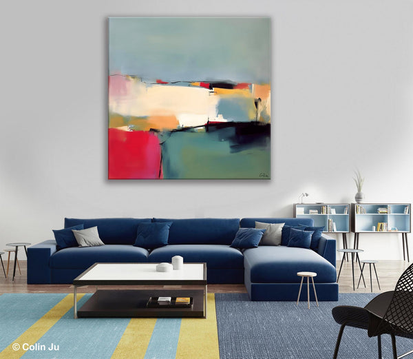 Contemporary Abstract Artwork, Acrylic Painting for Living Room, Oversized Wall Art Paintings, Original Modern Paintings on Canvas-Silvia Home Craft