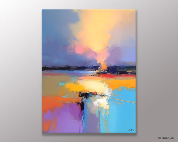 Canvas Painting for Bedroom, Landscape Canvas Painting, Abstract Landscape Painting, Original Landscape Art, Large Wall Art Paintings for Living Room