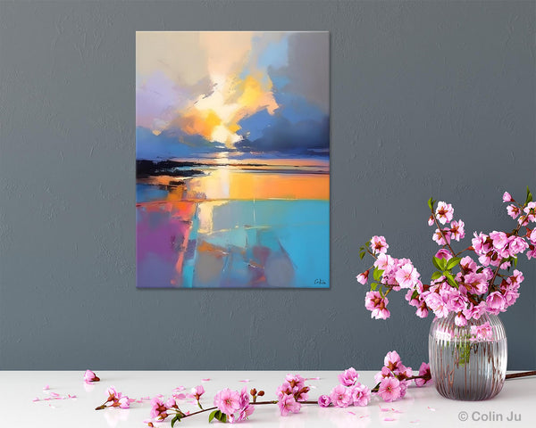 Landscape Canvas Painting, Abstract Landscape Painting, Original Landscape Art, Canvas Painting for Bedroom, Large Wall Art Paintings for Living Room-Silvia Home Craft