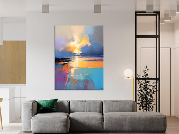 Landscape Canvas Painting, Abstract Landscape Painting, Original Landscape Art, Canvas Painting for Bedroom, Large Wall Art Paintings for Living Room