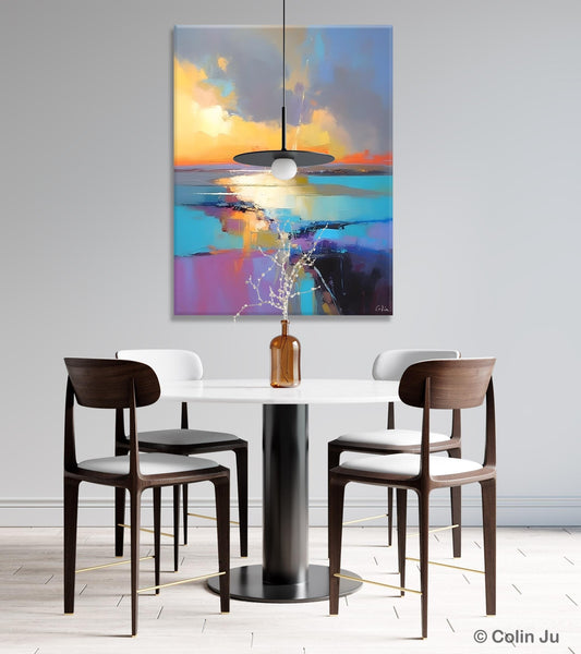 Original Modern Wall Art Painting, Canvas Painting for Living Room, Abstract Landscape Paintings, Oversized Contemporary Abstract Artwork-Silvia Home Craft
