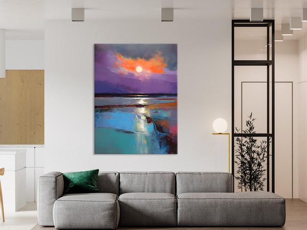 Extra Large Modern Wall Art, Landscape Canvas Paintings for Dining Room, Oil Painting on Canvas, Original Landscape Abstract Painting
