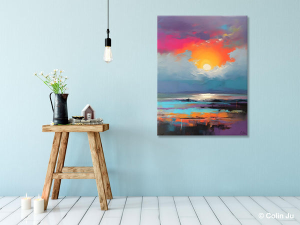 Original Hand Painted Oil Paintings, Canvas Paintings Behind Sofa, Contemporary Canvas Wall Art, Abstract Paintings for Bedroom, Buy Paintings Online-Silvia Home Craft
