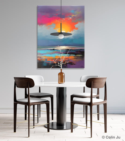 Original Hand Painted Oil Paintings, Canvas Paintings Behind Sofa, Contemporary Canvas Wall Art, Abstract Paintings for Bedroom, Buy Paintings Online-Silvia Home Craft