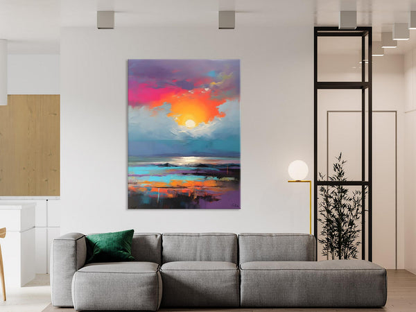 Original Hand Painted Oil Paintings, Canvas Paintings Behind Sofa, Contemporary Canvas Wall Art, Abstract Paintings for Bedroom, Buy Paintings Online-Silvia Home Craft