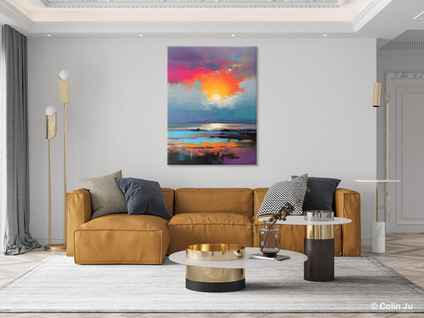 Original Hand Painted Oil Paintings, Canvas Paintings Behind Sofa, Contemporary Canvas Wall Art, Abstract Paintings for Bedroom, Buy Paintings Online-Silvia Home Craft