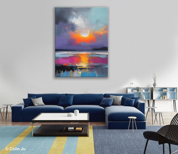 Contemporary Canvas Wall Art, Abstract Paintings for Bedroom, Original Hand Painted Oil Paintings, Canvas Paintings Behind Sofa, Buy Paintings Online-Silvia Home Craft
