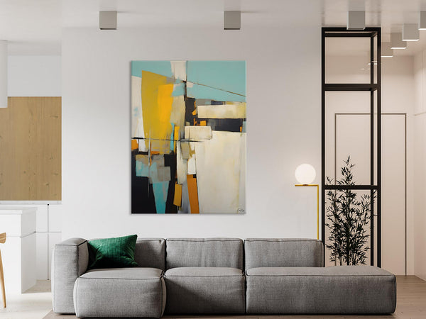 Large Paintings for Living Room, Hand Painted Acrylic Painting, Bedroom Wall Art Paintings, Original Modern Contemporary Art, Abstract Paintings for Dining Room-Silvia Home Craft