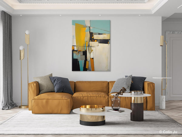 Large Paintings for Living Room, Hand Painted Acrylic Painting, Bedroom Wall Art Paintings, Original Modern Contemporary Art, Abstract Paintings for Dining Room-Silvia Home Craft