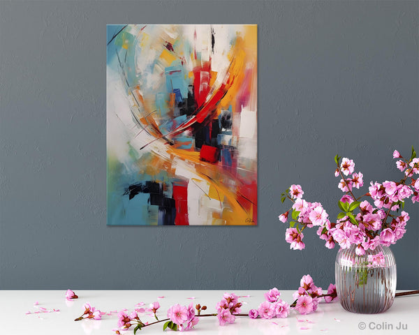 Simple Modern Art, Extra Large Wall Art Paintings, Original Abstract Painting, Acrylic Painting on Canvas, Large Paintings for Living Room-Silvia Home Craft