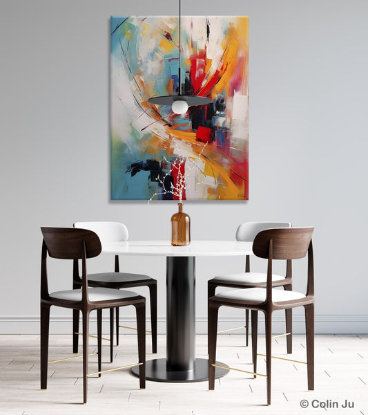 Simple Modern Art, Extra Large Wall Art Paintings, Original Abstract Painting, Acrylic Painting on Canvas, Large Paintings for Living Room-Silvia Home Craft