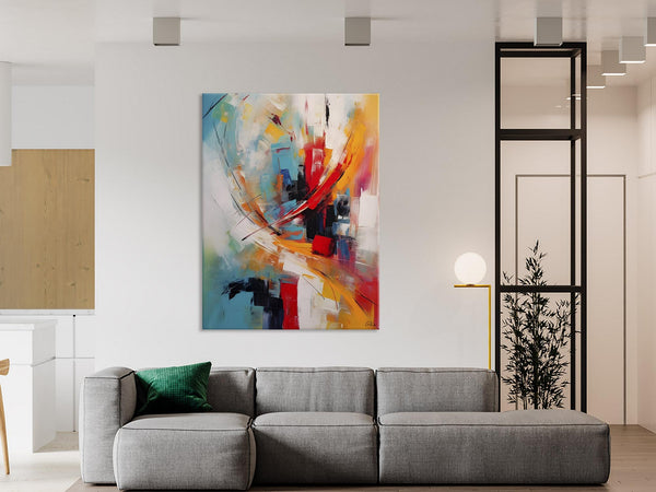 Simple Modern Art, Extra Large Wall Art Paintings, Original Abstract Painting, Acrylic Painting on Canvas, Large Paintings for Living Room-Silvia Home Craft