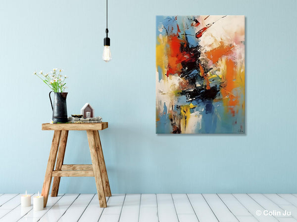 Hand Painted Acrylic Painting, Modern Contemporary Artwork, Original Wall Art Painting for Living Room, Acrylic Paintings for Dining Room-Silvia Home Craft
