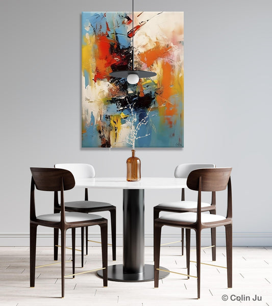 Hand Painted Acrylic Painting, Modern Contemporary Artwork, Original Wall Art Painting for Living Room, Acrylic Paintings for Dining Room-Silvia Home Craft