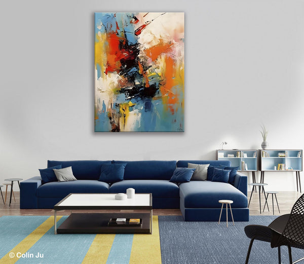 Hand Painted Acrylic Painting, Modern Contemporary Artwork, Original Wall Art Painting for Living Room, Acrylic Paintings for Dining Room-Silvia Home Craft