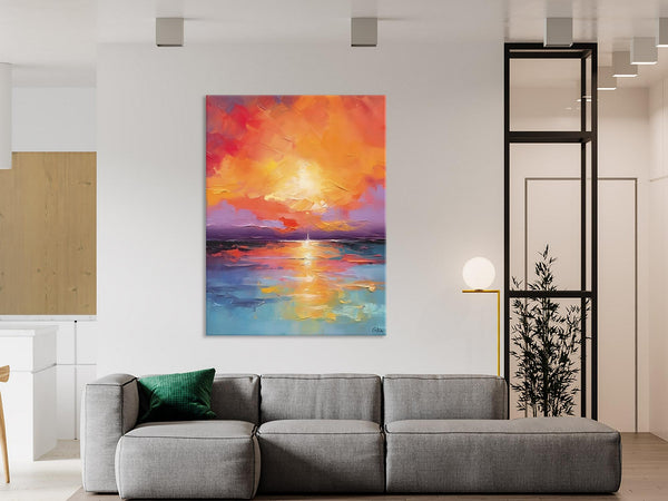Modern Landscape Paintings, Oversized Contemporary Canvas Paintings, Extra Large Canvas Painting for Living Room, Original Canvas Wall Art