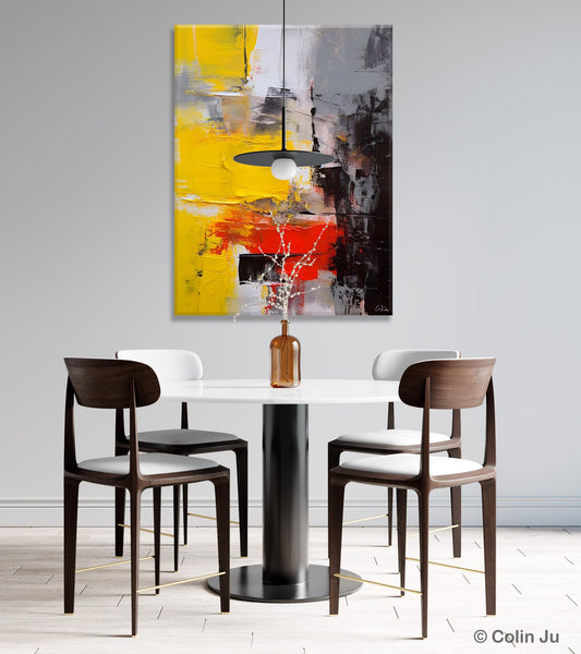 Simple Wall Art Paintings, Living Room Modern Wall Art, Original Contemporary Art, Acrylic Canvas Painting, Large Painting Behind Sofa-Silvia Home Craft