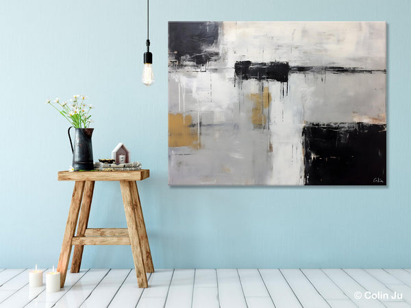 Contemporary Acrylic Paintings, Extra Large Painting on Canvas, Large Original Abstract Wall Art, Large Canvas Paintings for Bedroom-Silvia Home Craft
