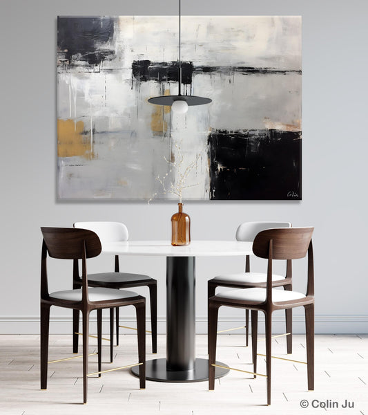Contemporary Acrylic Paintings, Extra Large Painting on Canvas, Large Original Abstract Wall Art, Large Canvas Paintings for Bedroom-Silvia Home Craft