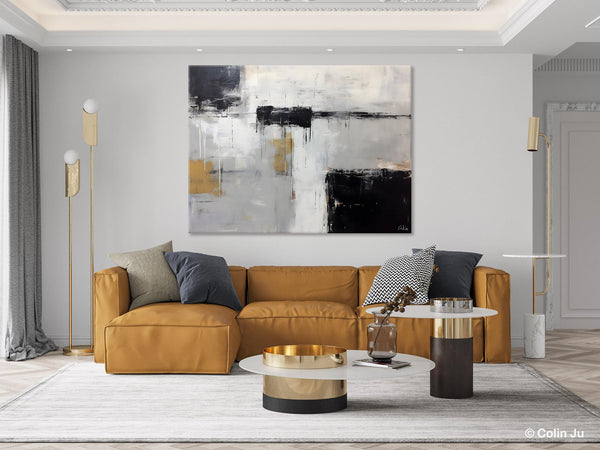 Contemporary Acrylic Paintings, Extra Large Painting on Canvas, Large Original Abstract Wall Art, Large Canvas Paintings for Bedroom-Silvia Home Craft