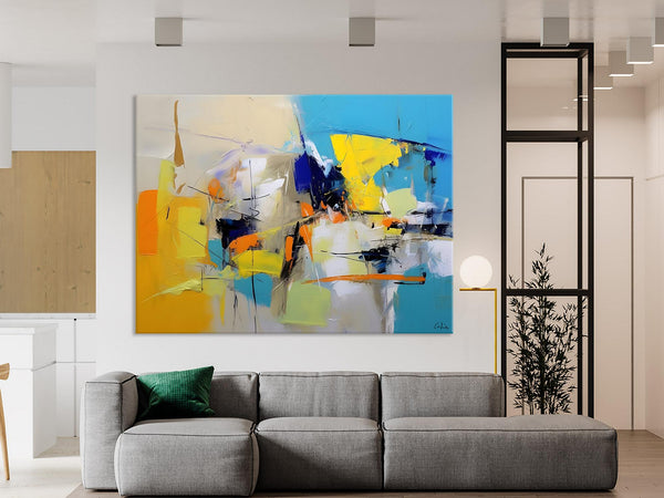 Simple Modern Abstract Art, Hand Painted Canvas Art, Original Wall Art Paintings, Modern Paintings for Living Room, Buy Paintings Online-Silvia Home Craft