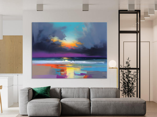 Large Landscape Canvas Paintings, Buy Art Online, Living Room Abstract Paintings, Original Landscape Abstract Painting, Simple Wall Art Ideas-Silvia Home Craft