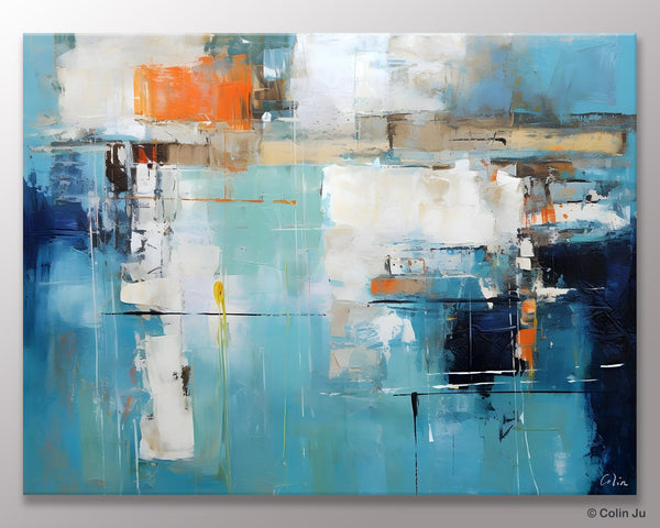 Original Modern Wall Paintings, Contemporary Canvas Art, Heavy Texture Canavas Art, Abstract Painting for Bedroom, Modern Acrylic Artwork-Silvia Home Craft