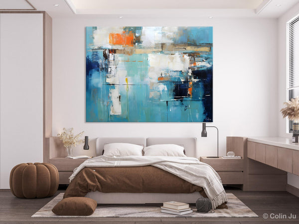 Original Modern Wall Paintings, Contemporary Canvas Art, Heavy Texture Canavas Art, Abstract Painting for Bedroom, Modern Acrylic Artwork-Silvia Home Craft