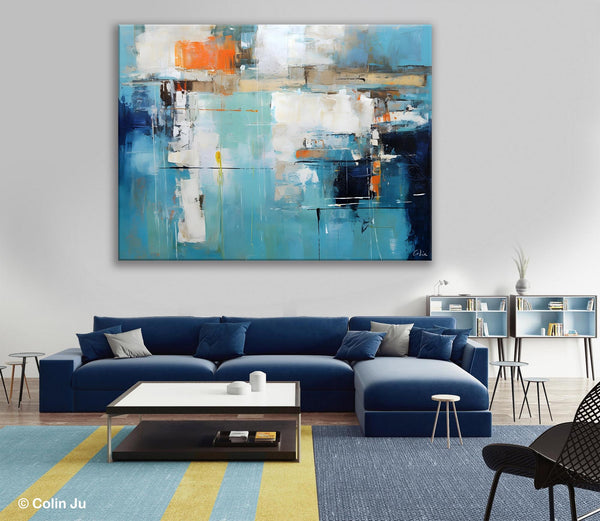 Original Modern Wall Paintings, Contemporary Canvas Art, Heavy Texture Canavas Art, Abstract Painting for Bedroom, Modern Acrylic Artwork-Silvia Home Craft