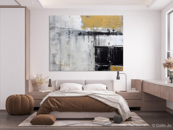 Oversized Paintings on Canvas, Large Original Abstract Wall Art, Simple Modern Art, Contemporary Acrylic Paintings, Large Canvas Paintings for Bedroom-Silvia Home Craft