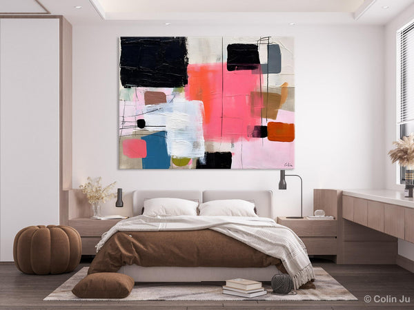 Contemporary Abstract Art, Bedroom Canvas Art Ideas, Simple Modern Art, Large Original Paintings for Sale, Buy Large Paintings Online-Silvia Home Craft