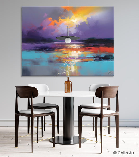 Modern Landscape Paintings, Landscape Paintings for Living Room, Original Abstract Canvas Painting, Contemporary Acrylic Paintings