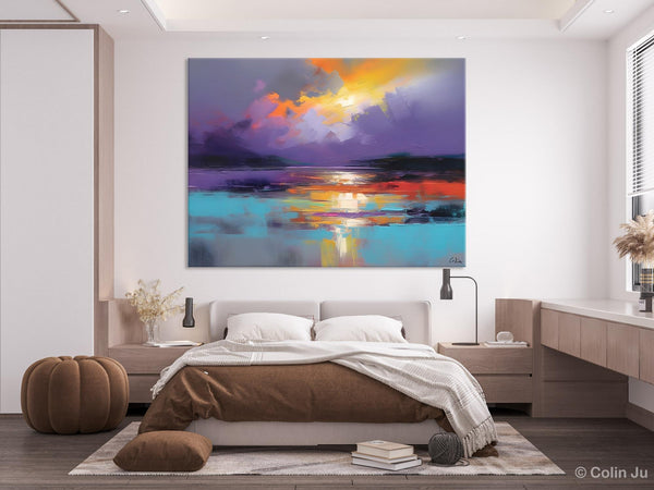 Modern Landscape Paintings, Landscape Paintings for Living Room, Original Abstract Canvas Painting, Contemporary Acrylic Paintings