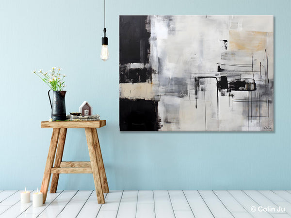 Modern Paintings for Bedroom, Living Room Wall Canvas Painting, Extra Large Abstract Artwork, Original Hand Painted Acrylic Painting-Silvia Home Craft