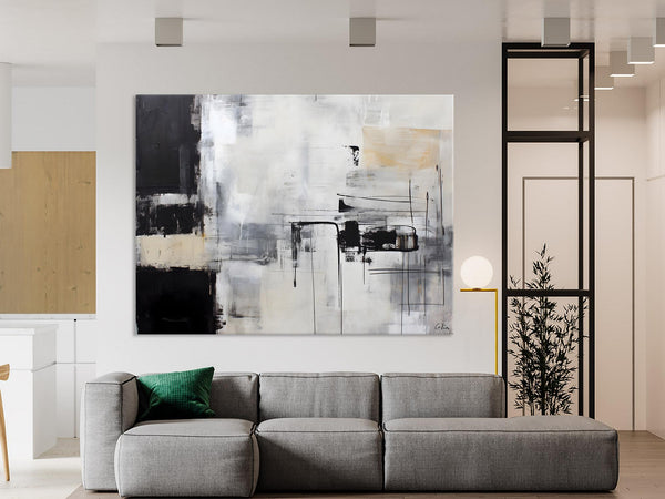 Modern Paintings for Bedroom, Living Room Wall Canvas Painting, Extra Large Abstract Artwork, Original Hand Painted Acrylic Painting-Silvia Home Craft