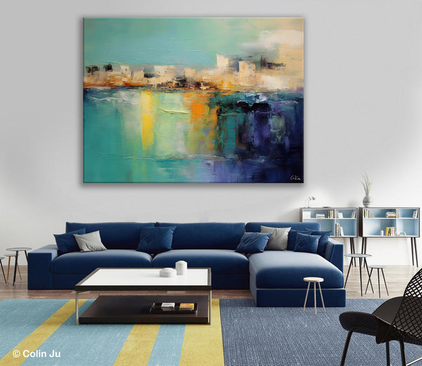 Contemporary Canvas Wall Art, Original Hand Painted Canvas Art, Acrylic Paintings Behind Sofa, Abstract Paintings for Bedroom, Buy Paintings Online-Silvia Home Craft