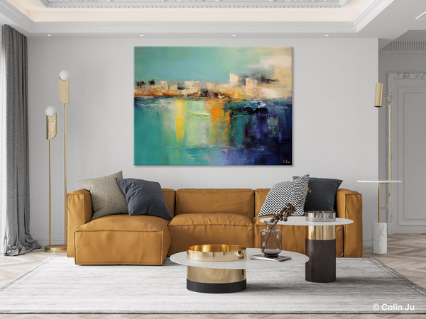 Contemporary Canvas Wall Art, Original Hand Painted Canvas Art, Acrylic Paintings Behind Sofa, Abstract Paintings for Bedroom, Buy Paintings Online-Silvia Home Craft