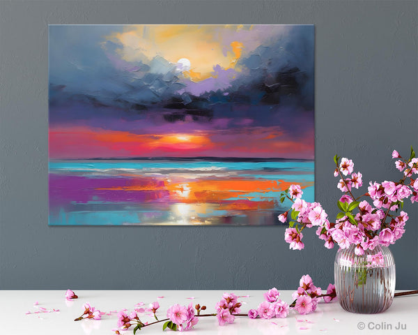 Original Abstract Art, Hand Painted Canvas Art, Large Abstract Painting for Living Room, Landscape Canvas Art, Large Landscape Acrylic Art